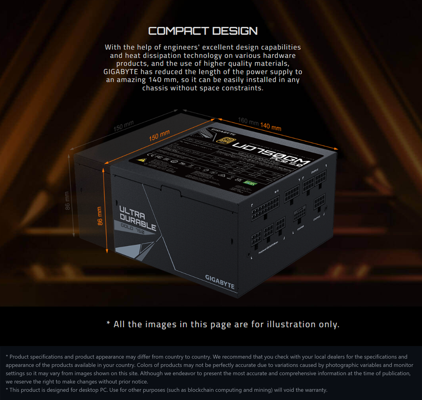 GIGABYTE UD750GM PG5 750W 80 Plus Gold Full Modular Power Supply