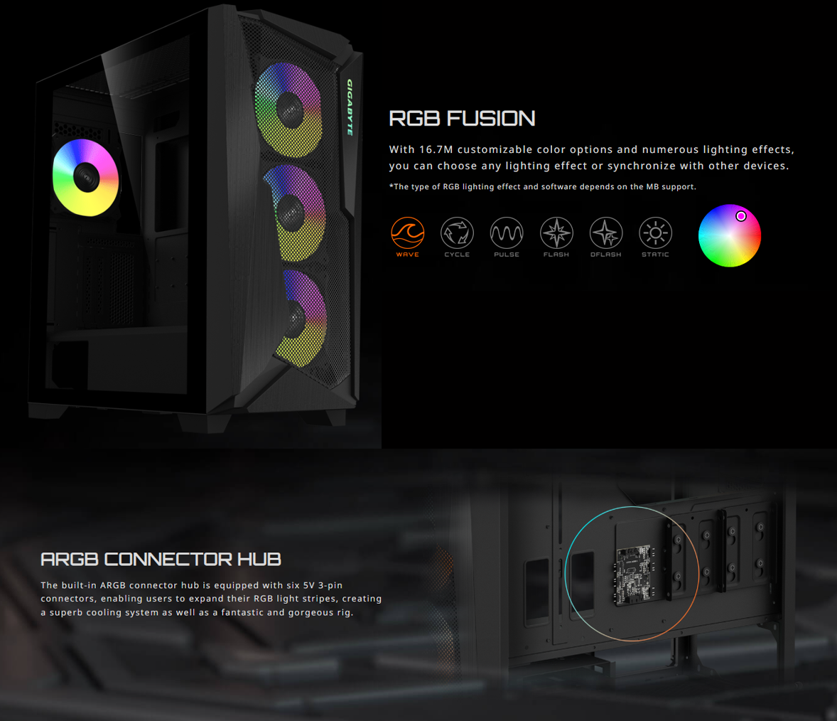 Gigabyte C301 Glass ARGB Mid-Tower ATX Case