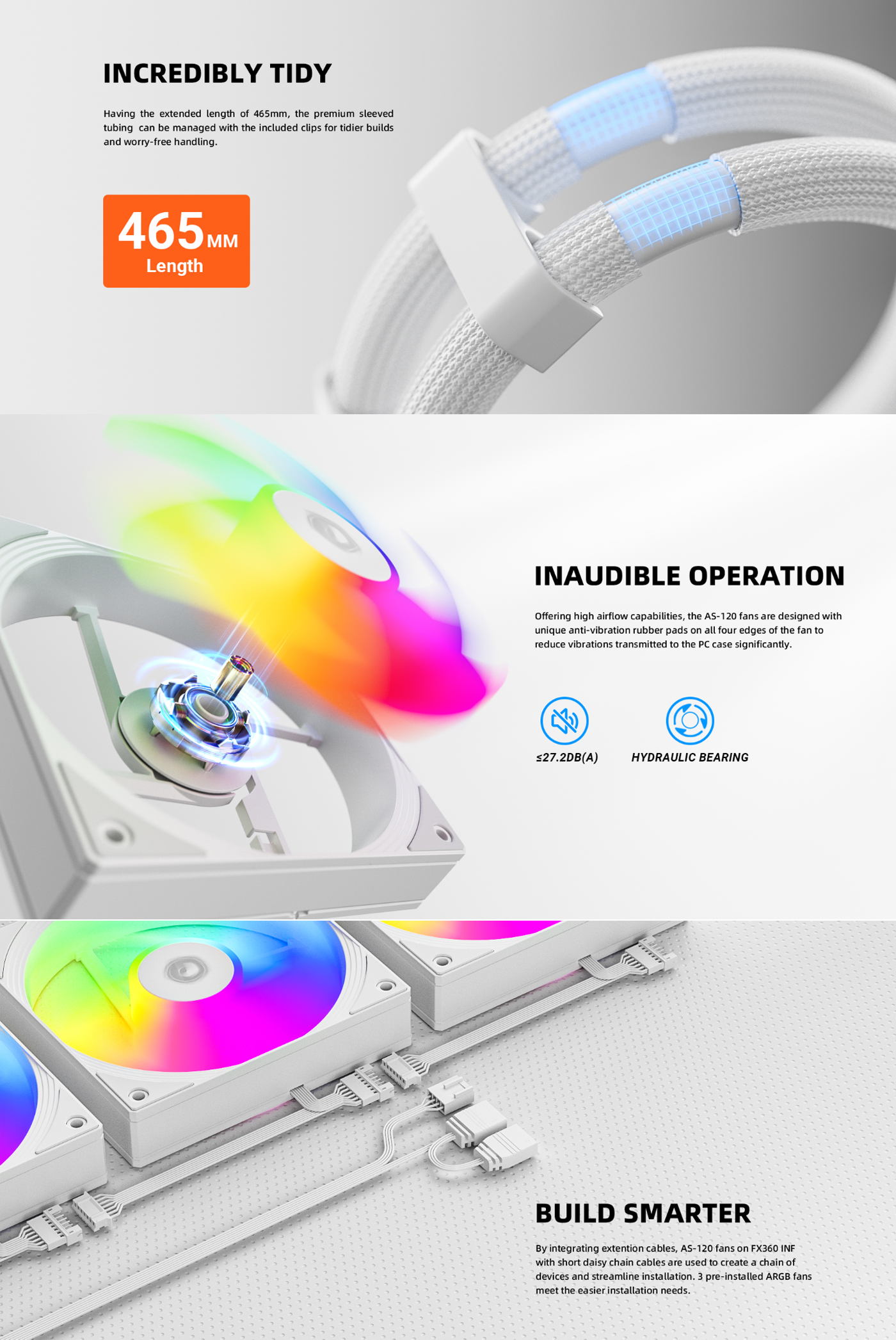 ID-COOLING LIQUID COOLER 360MM INF WHITE FX360 ARGB