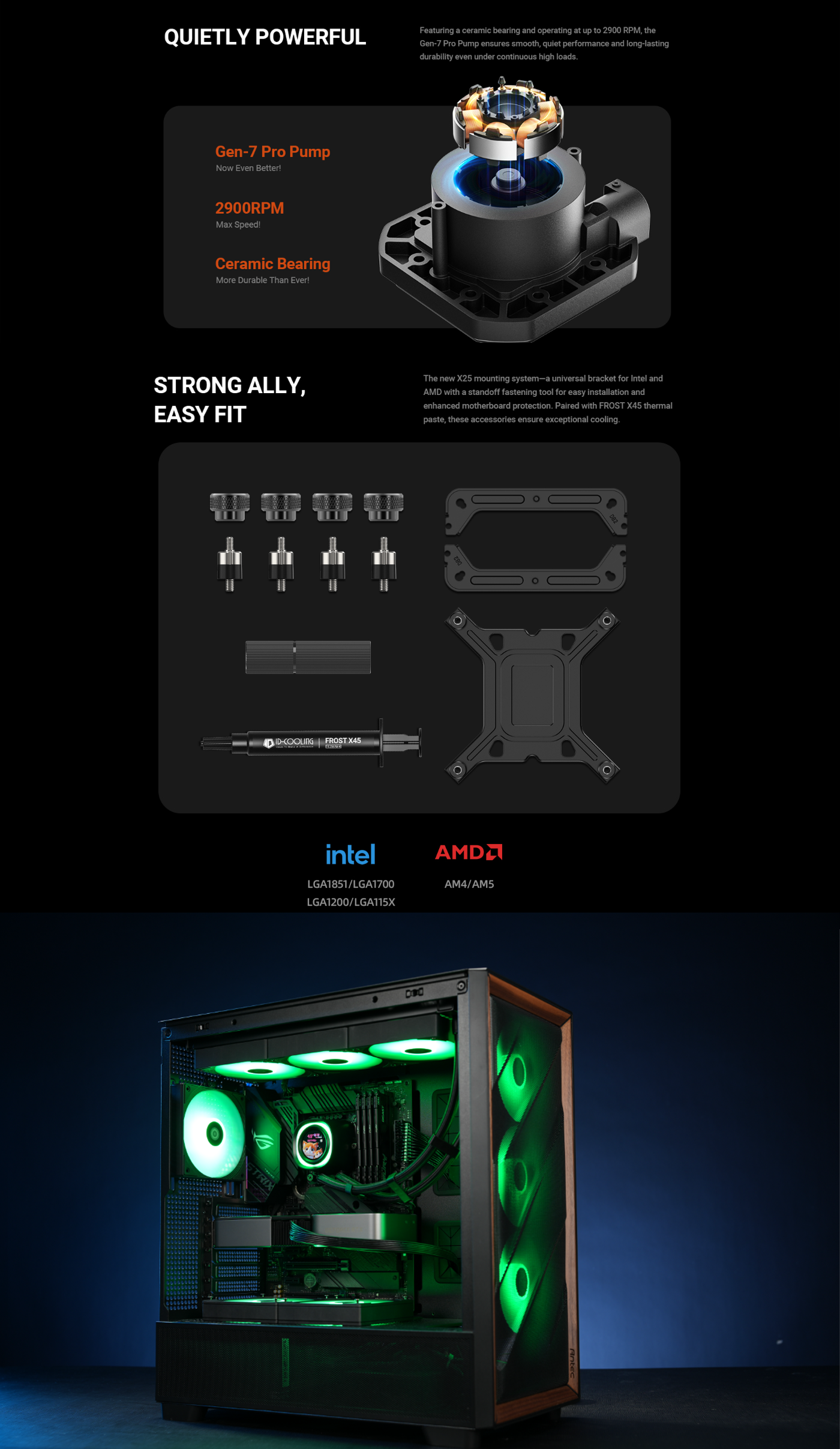 ID-COOLING LCD FX360 LIQUID COOLER BLACK