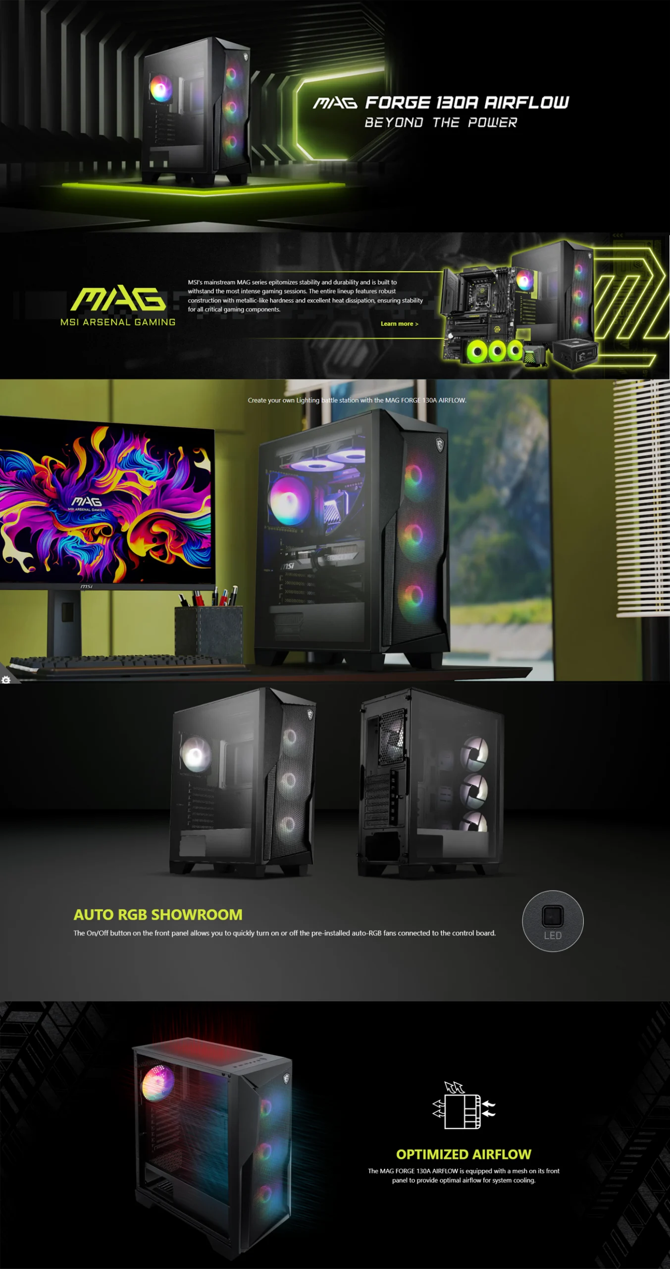 MSI MAG FORGE 130A AIRFLOW