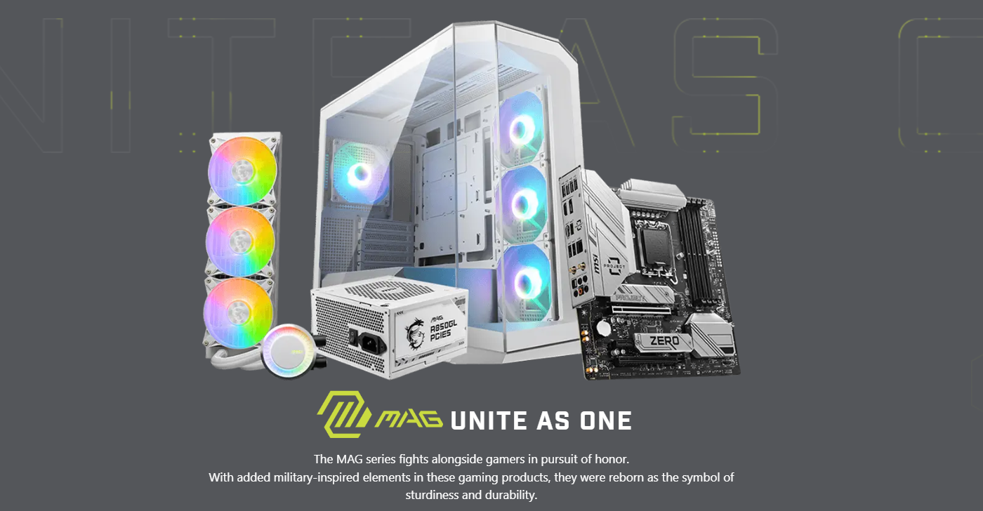 MSI MAG PANO M100R PZ White Micro-ATX PC Case