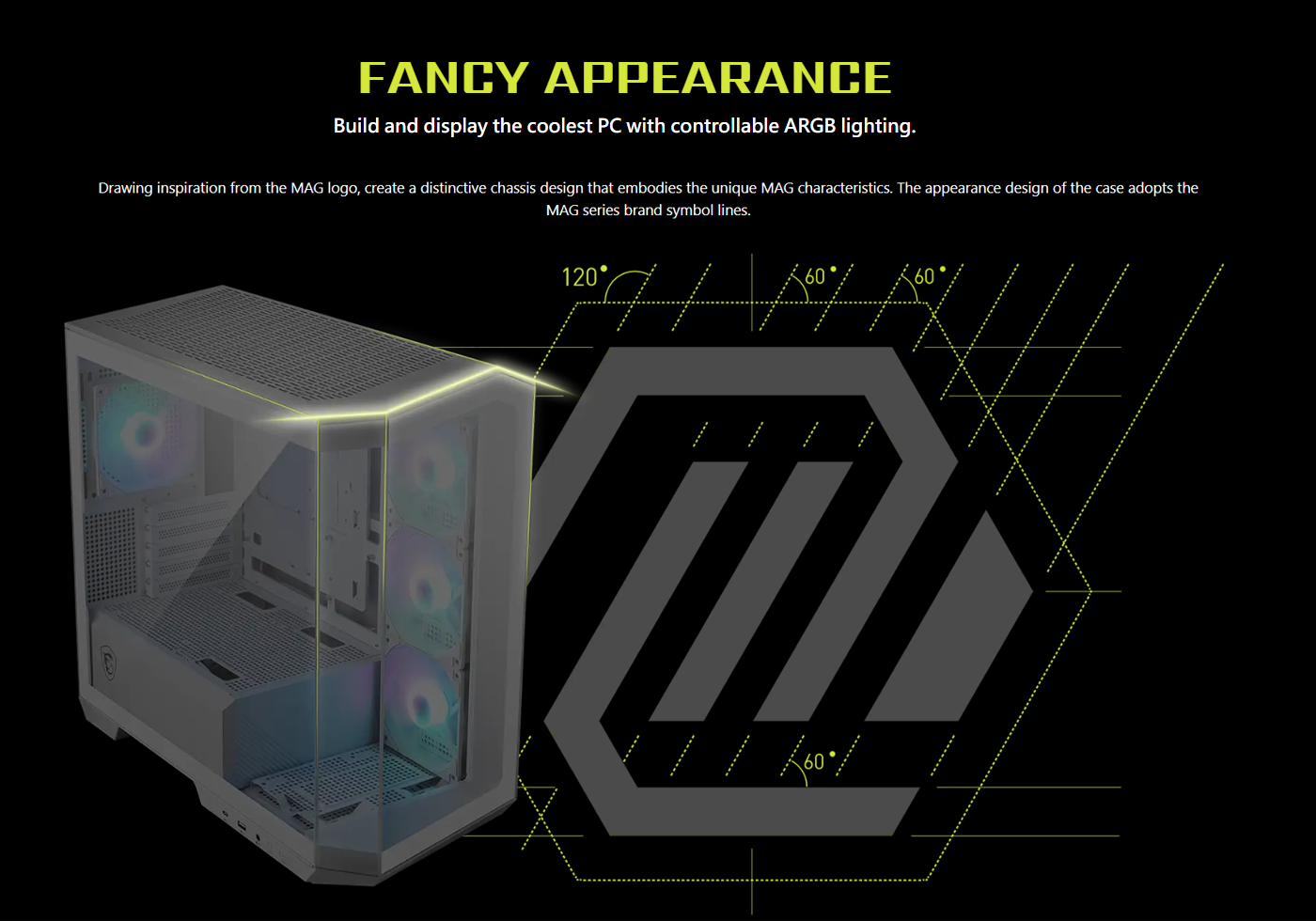 MSI MAG PANO M100R PZ White Micro-ATX PC Case
