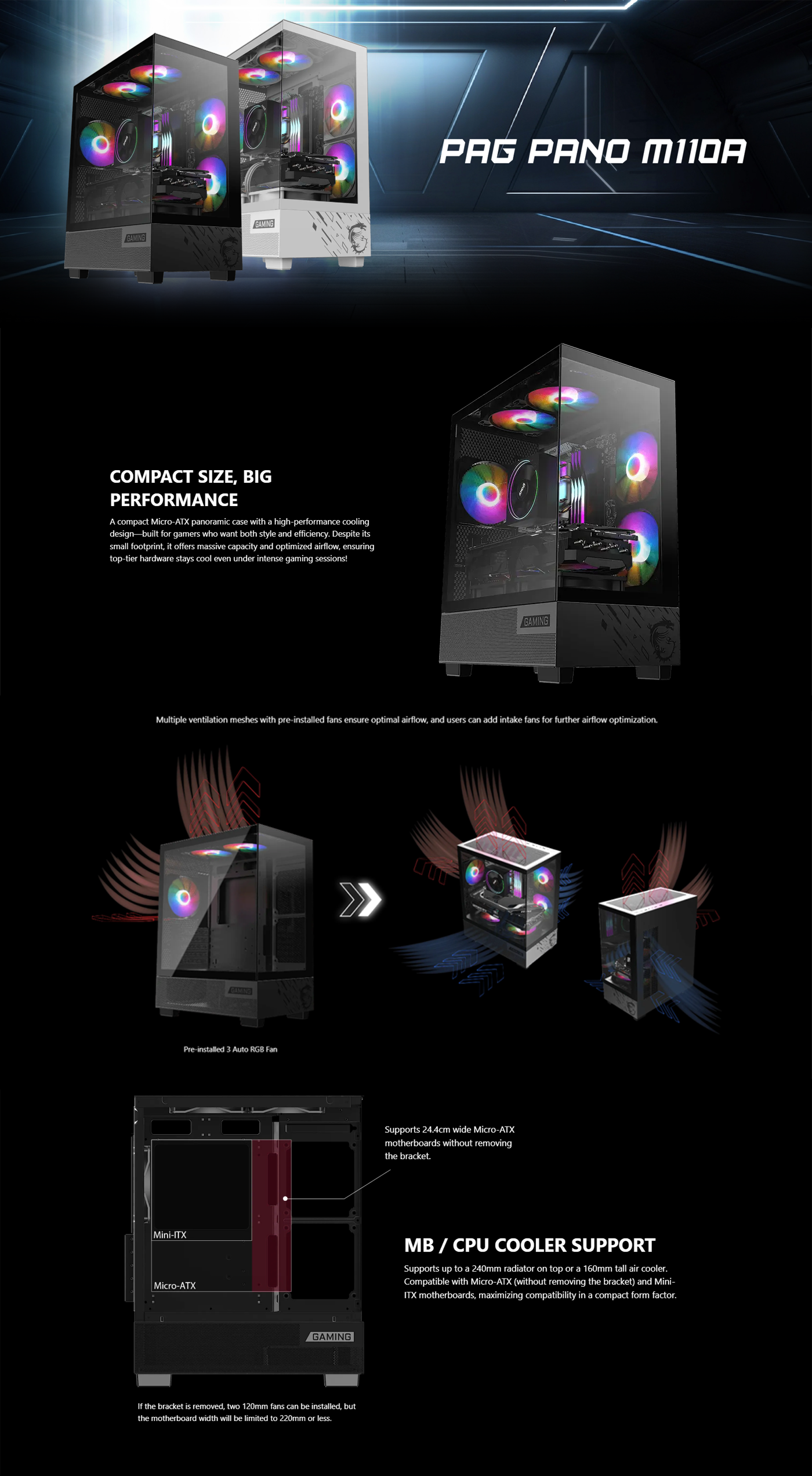 MSI PAG PANO M110A CASE BLACK
