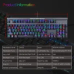 Motospeed CK103 RGB Wired Mechanical Keyboard | Black - Image 4