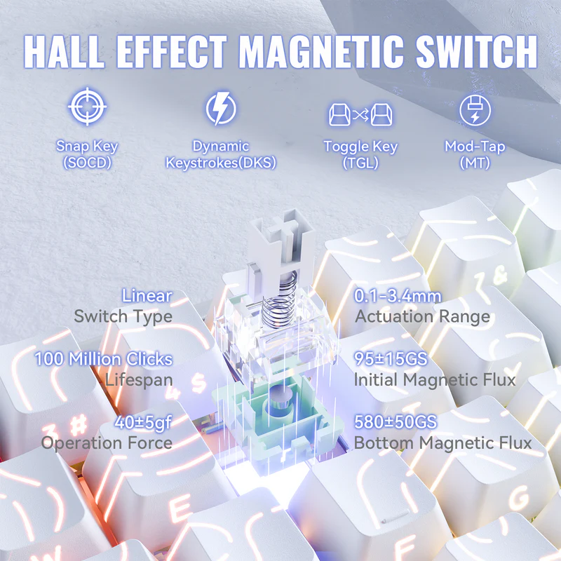 ATTACK SHARK X68MAX HE Rapid Trigger Aluminum Magnetic Switch Keyboard