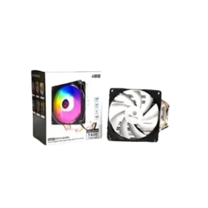 GFury COOL STORM GF-T400 ARGB CPU Air Cooler – 4 Copper Heat Pipes, 120mm Silent Fan