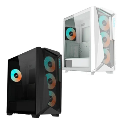 Gigabyte C301 Glass ARGB Mid-Tower ATX Case – Black/White