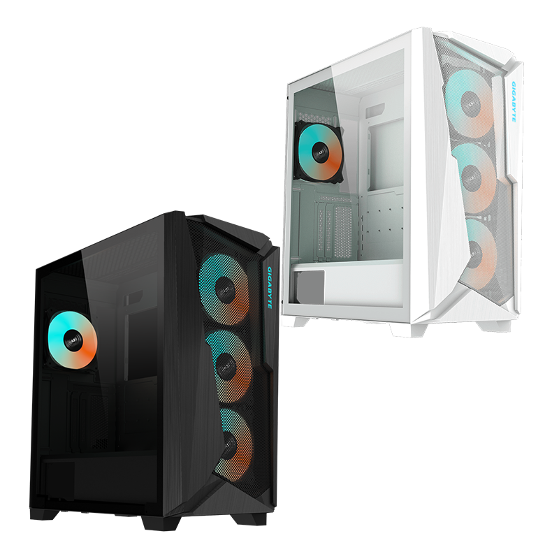 gigabyte-case-c301-1 Gigabyte C301 Glass ARGB Mid-Tower ATX Case – Black/White