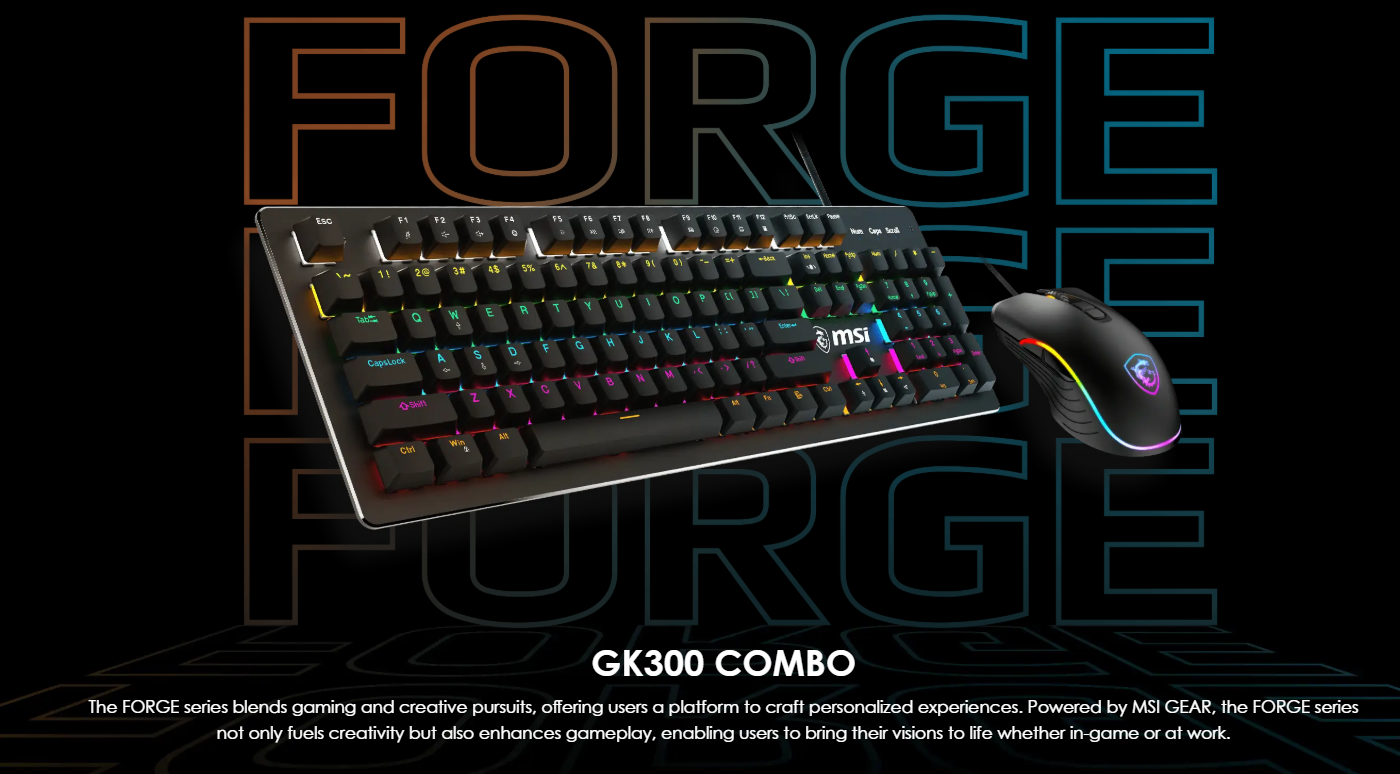 MSI FORGE GK 300 US WIRED COMBO
