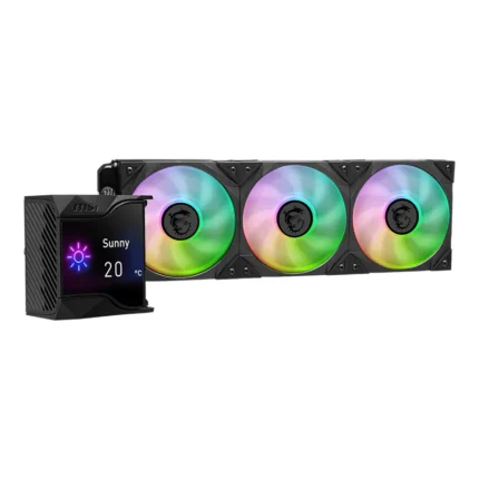 MSI MPG CORELIQUID D360 ARGB AIO Liquid CPU Cooler – 2.4″ IPS Display