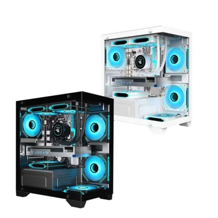 Frozer AURA M Micro-ATX Gaming Case – Black/White