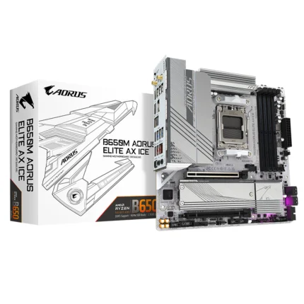 Gigabyte B650M AORUS ELITE AX ICE DDR5 AM5 Micro-ATX Motherboard
