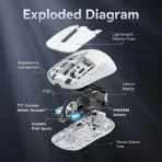 ATTACK SHARK X6 Three Modes Gaming Mouse With Charging Dock - Image 8