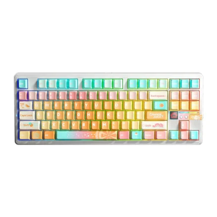 AULA F87PRO V2 Gasket Mechanical Keyboard – Meteor Ice Cream Switch