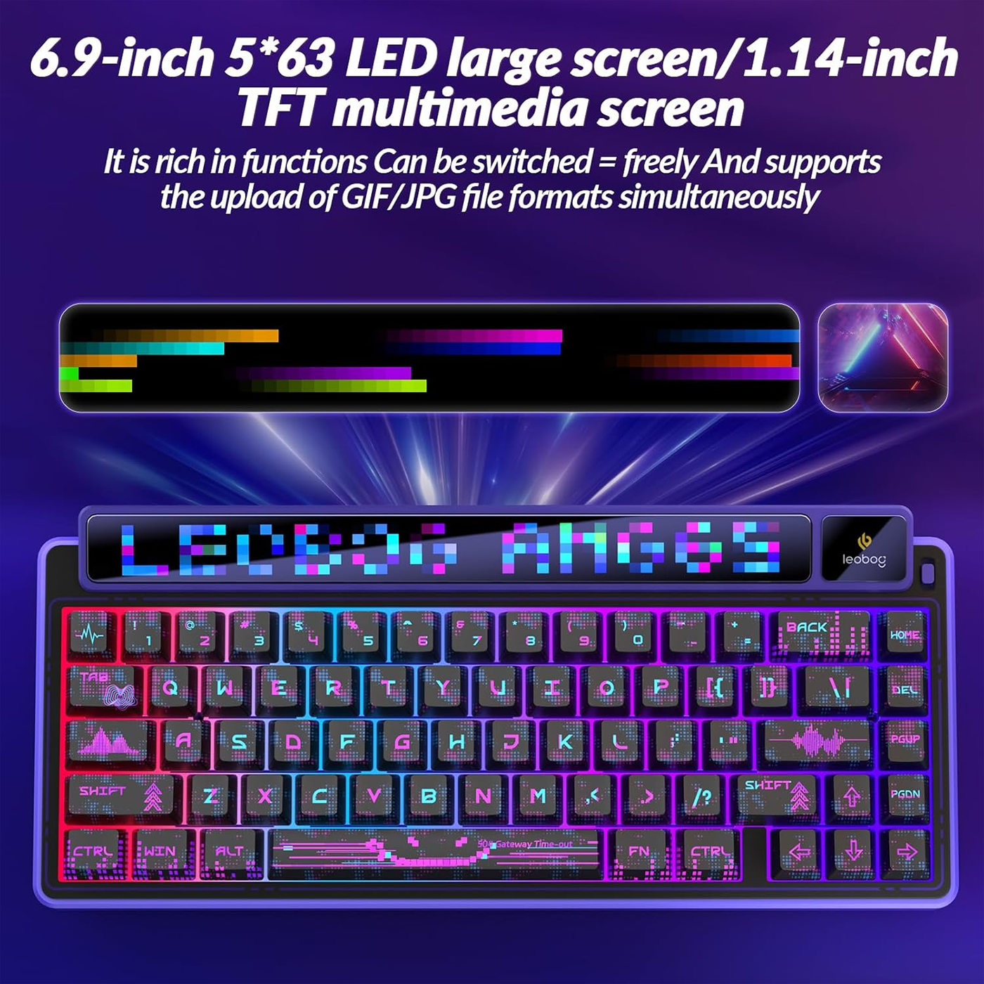 AULA-LEOBOG AMG65 Dual Screen Gasket Mechanical Keyboard