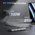 UGREEN 10in1 TYPE-C TO 2x HDMI, 3x USB-A, 1x RJ45, SDTF, PD100W Adapter - Image 2