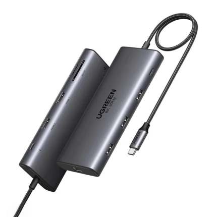 UGREEN 10in1 TYPE-C TO 2x HDMI, 3x USB-A, 1x RJ45, SDTF, PD100W Adapter