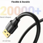 UGREEN USB 3.0 Extension Cable Male to Female (3 Meter) Gold Plated - Image 2