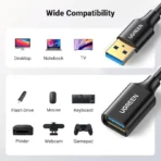 UGREEN USB 3.0 Extension Cable Male to Female (3 Meter) Gold Plated - Image 4