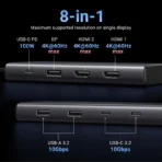 UGREEN 8 in 1 USB C Docking Station with Dual Monitor - Image 2