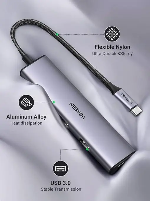 UGREEN Aluminum 4 in 1 USB C to USB 3.0 Hub