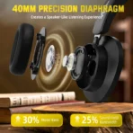 ATTACK SHARK G500 Ultra-Light Dual-Mode Gaming Headset - Black - Image 8