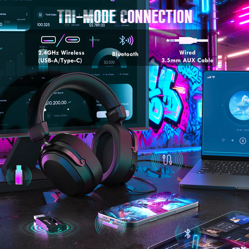 ATTACK SHARK L30 PRO Tri-Mode Connectivity