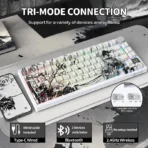 ATTACK SHARK X820 ULTRA Tri-mode Gasket Mechanical Keyboard - Dark Warrior + Gift Switch - Image 7