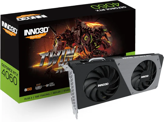 INNO3D GeForce RTX 4060 8GB GDDR6 Graphics Card -3 INNO3D GeForce RTX 4060 8GB Graphics Card with dual-fan cooling