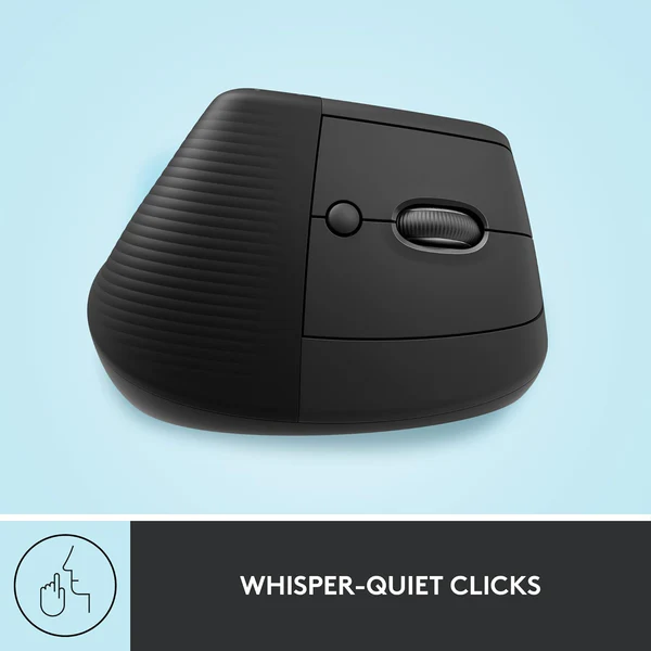 Logitech Lift Vertical Ergonomic Wireless Mouse – Gray - Image 2