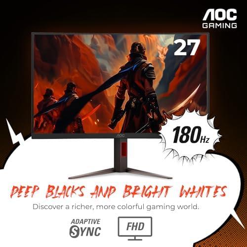 AOC C27G4H 27" Curved Gaming Monitor – 180Hz, HDR10, Adaptive Sync