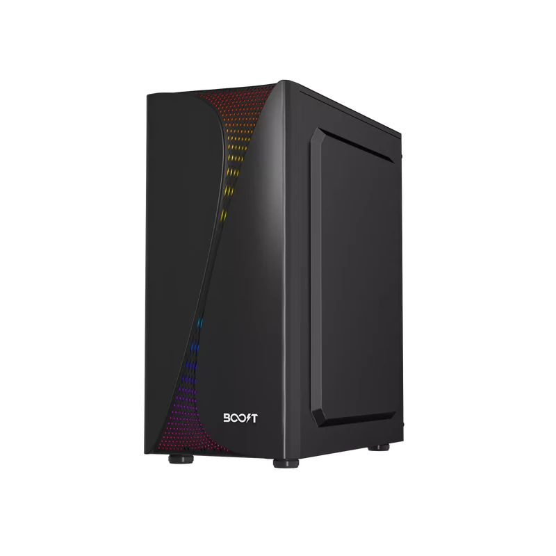 RGB Gaming Case with 3 RGB Fans, Tempered Glass, and Liquid Cooling Support