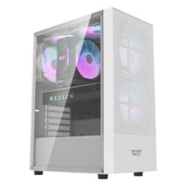 DarkFlash A290 white gaming case with 3 ARGB fans and mesh front