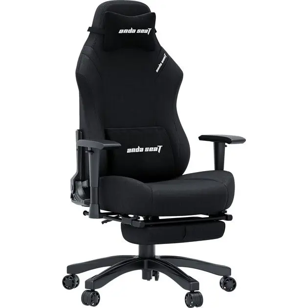 Anda Seat Luna Pro Large Gaming Chair with Footrest in Black Fabric