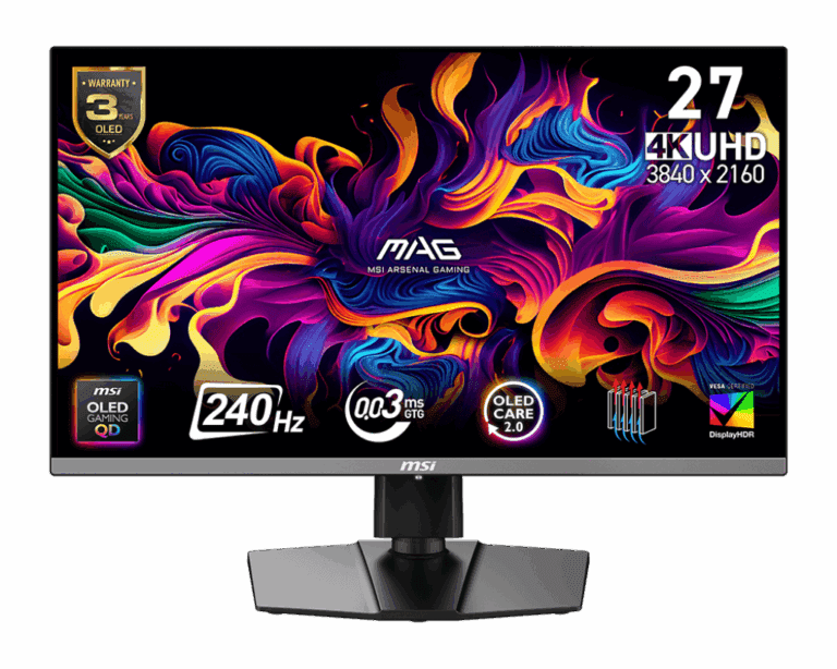 MSI MAG 272UP QD-OLED X24 27-inch 4K 240Hz Gaming Monitor